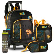 Kit Mochila Skate Infantil Lancheira e Estojo Escolar Menino Kit Mochila Skate Infantil Lancheira e Estojo Escolar Menino