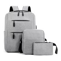 Kit Mochila Slim Para Notebook Executiva Escolar Faculdade - Alongda