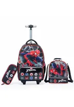 Kit Mochila Spider Man Rodinha Estojo Lancheira Escolar Marvel Infantil Kit Mochila Spider Man Rodinha Estojo Lancheira Escolar Marvel Infantil
