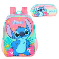 Kit Mochila Stitch Costas Com Estojo Infantil Escolar Kit Mochila Stitch Costas Com Estojo Infantil Escolar