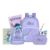 Kit Mochila Stitch Costas Lancheira E Estojo Box Matelassê Kit Mochila Stitch Costas Lancheira E Estojo Box Matelassê