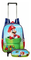 Kit Mochila Super Mario Bros Infantil Rodinhas Original Gran Kit Mochila Super Mario Bros Infantil Rodinhas Original Gran