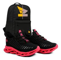 Kit Mochila + Tenis Feminino Esportivo Macio Leve exercício funcional Academia Caminhada Corrida Para Treino Kit Mochila + Tenis Feminino Esportivo Macio Leve exercício funcional Academia Caminhada Corrida Para Treino