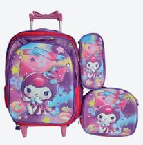 Kit Mochila Térmica Escolar Infantil Para Meninas Rosa Lilo Stitch Kit Mochila Térmica Escolar Infantil Para Meninas Rosa Lilo Stitch