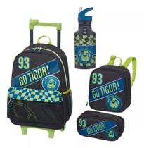 Kit Mochila Tigor Tigre Com Lancheira E Estojo Duplo - pacific