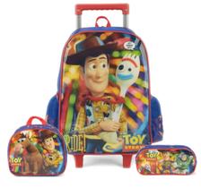 Kit Mochila Toy Story De Rodas Woody Com Lancheira E Estojo