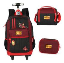 Kit Mochila Vingadores Hulk Capitão America Homem De Ferro