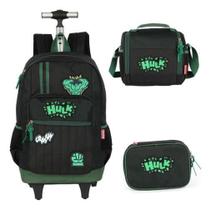 Kit Mochila Vingadores Hulk Capitão America Homem De Ferro