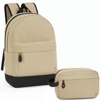 Kit Mochila Volk Estojo Necessaire Executiva Lona Masculina Reforçada Resistente Kit Mochila Volk Estojo Necessaire Executiva Lona Masculina Reforçada Resistente