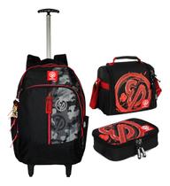 Kit Mochila Youtuber Enaldinho Escolar Meninos Rodinhas Gran Kit Mochila Youtuber Enaldinho Escolar Meninos Rodinhas Gran