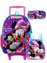 Kit Mochilete Minnie + Lancheira + Estojo 42x30x15cm