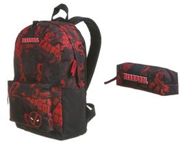 Kit Mochilo G Costas Estojo Infantil Escolar Deadpool 11656