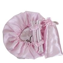 kit modelador + touca de cetim +porta touca