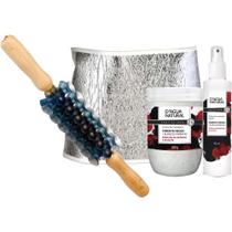 Kit modeladora corpo rolo turbinado cinta pimenta negra 650g