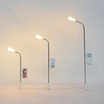 Kit Modelo De Poste De Iluminação Iluminado Por LED 3V 5 Unidades De Luzes De Publicidade Em