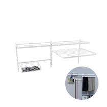 Kit Modular Branco Com Cesto Para Organizar Ambientes 120 X 50 Cm Mo0020