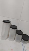 Kit modular com visor 4 peças para armazenar mantimentos Tupperware original