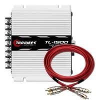 Kit Modulo Amplifica Som Carro Taramps 1500 Com Rca Vermelho