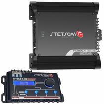 Kit Módulo Amplificador Stetsom HL2000.4 2000W 1 Ohm e Processador Equalizador de Áudio Stetsom STX2448 4 Vias