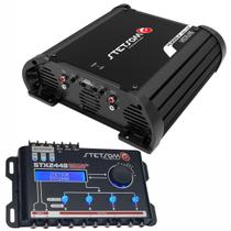 Kit Módulo Amplificador Stetsom HL2000.4 2000W 2 Ohms e Processador Equalizador de Áudio Stetsom STX2448 4 Vias