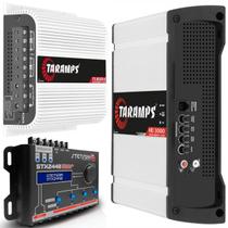 Kit Módulo Amplificador Taramps TS800x4 800W e HD3000 3000W 1 Canal 4 Ohms mais Processador Equalizador Stetsom STX2448 4 Vias