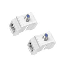 Kit Módulo Linha TWDIN - Conector Coaxial Fêmea + Suporte Branco Kit Módulo Linha TWDIN - Conector Coaxial Fêmea + Suporte Branco