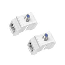 Kit Módulo Linha TWDIN - Conector Coaxial Fêmea + Suporte Branco