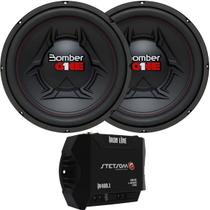 Kit Módulo Stetsom IR400.1 400W 1 Canal 2 Ohms + 2 Subwoofer 12 Bomber One 200W Kit Módulo Stetsom IR400.1 400W 1 Canal 2 Ohms + 2 Subwoofer 12 Bomber One 200W