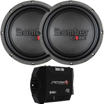 Kit Módulo Stetsom IR400.1 400W 1 Canal 2 Ohms + 2 Subwoofer 8 Bomber One 200W Kit Módulo Stetsom IR400.1 400W 1 Canal 2 Ohms + 2 Subwoofer 8 Bomber One 200W