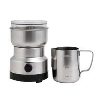 Kit Moedor Café Elétrico + Jarra Barista Pitcher Inox 350Ml