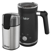 Kit Moedor De Café Elétrico Inox E Espumador De Leite Oster 110V