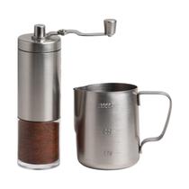 Kit Moedor De Café Manual + Jarra Barista Pitcher Inox 350Ml Kit Moedor De Café Manual + Jarra Barista Pitcher Inox 350Ml