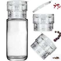 Kit Moedor De Pimenta Sal Temperos Vidro Vazio 100ml C/10un