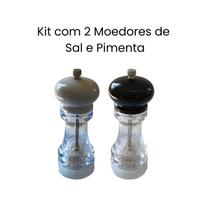 Kit Moedor de Sal e Pimenta Acrílico Ajustável Gourmet