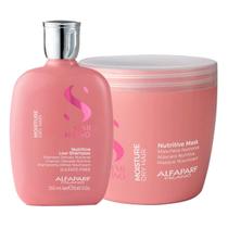 Kit Moisture Shampoo 250ml e Máscara 500ml Semi di Lino Nutrição e Hidratação Cabelos Secos Alfaparf