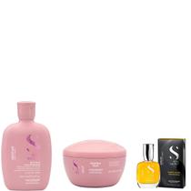 Kit Moisture Shampoo 250ml Máscara 250ml Óleo Cristalli 30ml Semi di Lino Cabelos Secos Alfaparf Kit Moisture Shampoo 250ml Máscara 250ml Óleo Cristalli 30ml Semi di Lino Cabelos Secos Alfaparf