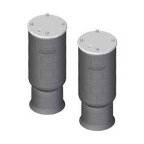 Kit Mola Pneumática Suspensão Eixo Carreta Noma c Base 2 Un