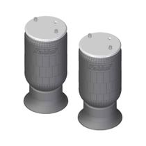 Kit Mola Pneumática Suspensor Eixo Scania S4 S5 c/ Base 2 Un