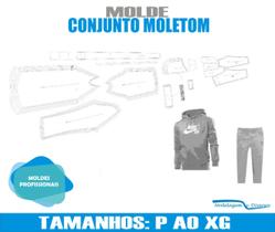Kit Molde Calça E Blusa De Moletom, Modelagem&Diversos, Tamanhos P Ao Xg