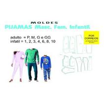Kit Molde Pijama Feminino + Masculino + Infantil Correios 80g