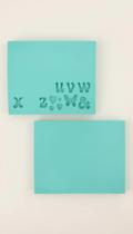 Kit Molde Silicone Letras Alfabeto Artesanato 2 Peças Kit Molde Silicone Letras Alfabeto Artesanato 2 Peças