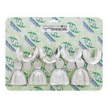 Kit moldeira rasa lisa aluminio c/8 - tecnodent Kit moldeira rasa lisa aluminio c/8 - tecnodent