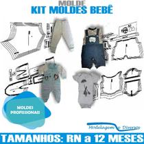 Kit Moldes Bebe, Modelagem&Diversos, Tamanhos Rn a 12 meses
