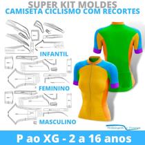 Kit moldes blusa ciclismo, modelagem&diversos, correios