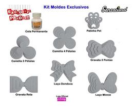 Kit Moldes Camélia Laço Gravata Cola Permanente - K1