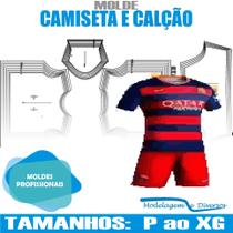 Kit Moldes Camiseta E Calção para futebol, Modelagem&Diversos, Tamanhos P ao XG Kit Moldes Camiseta E Calção para futebol, Modelagem&Diversos, Tamanhos P ao XG