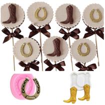 Kit Moldes de Silicone Botas de Cowboy e Ferradura