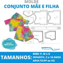 Kit moldes mae e filha capuz, modelagem&diversos, correios