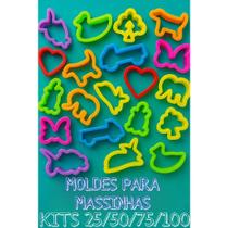 Kit Moldes Massinha Infantil Educativo Brinquedo Criativo Cortadores Massinha de Modelar
