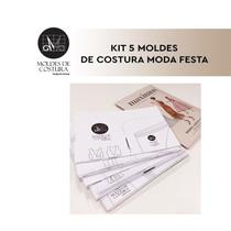 Kit moldes moda festa Marlene Mucai - 5 Moldes